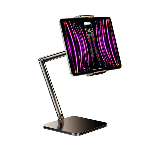 Mobile phone live streaming bracket portable photo taking lazy person universal adjustable cantilever metal square remake desktop bracket A116 cantilever bracket (tablet clamp)