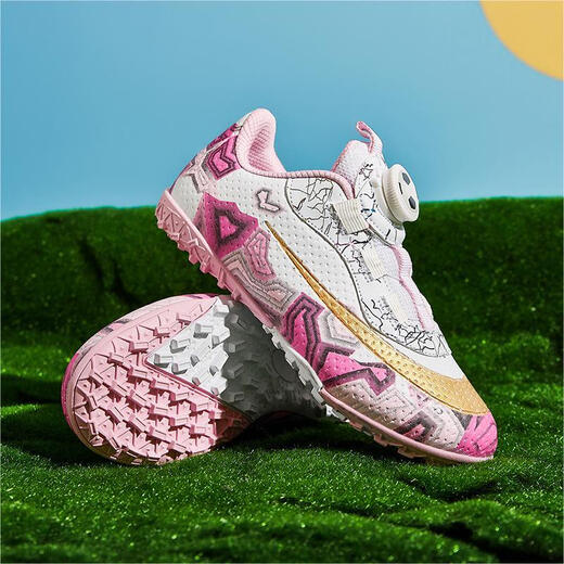 Yulai new wear-resistant new rotating button children's football shoes for girls elementary school students competition tf broken nails boys men's training 6199 black and blue broken nails (buy one with five) 29
