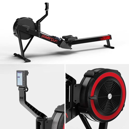 POWERFUN500/550 land rowing professional wind resistance rowing machine dynamometer rowing paddling indoor fitness equipment PF500 black (standard model)