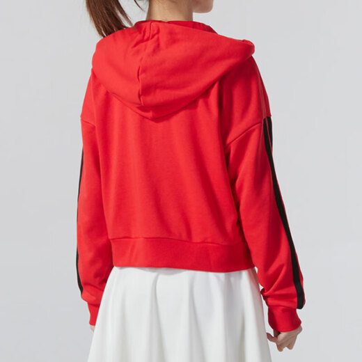 Vêtements féminins adidas 2025 Summer New W S ft fz HD Sports et veste à capuche décontractée rouge IS6999 S