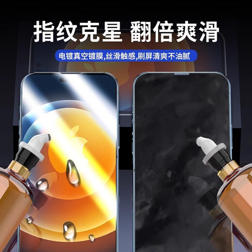 Suitable for Apple 16ProMax privacy tempered film Corning mobile phone film dust removal net earpiece dust-proof streak-proof blue light full screen high-definition anti-fall protective film ultra-clear 2-piece set with Corning explosion-proof film * earpiece dustproof Apple 16ProMax