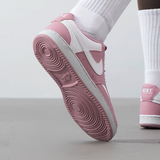 耐克（NIKE）鞋子女鞋 2025夏季新款低帮耐磨运动鞋帆布鞋休闲鞋透气板鞋 粉色/白色 35.5