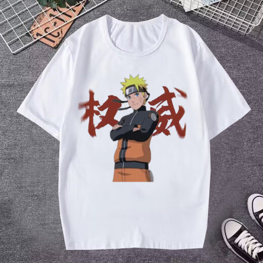 Naruto T-Shirt Amatras Naruto Sasuke Emoticon Pack lustiger Teenager halbärmeliger Sommer [Weiß kurzärmelig] Naruto 4 Einzelgröße Kinderkleidung 160 Empfohlene Höhe 148-15885
