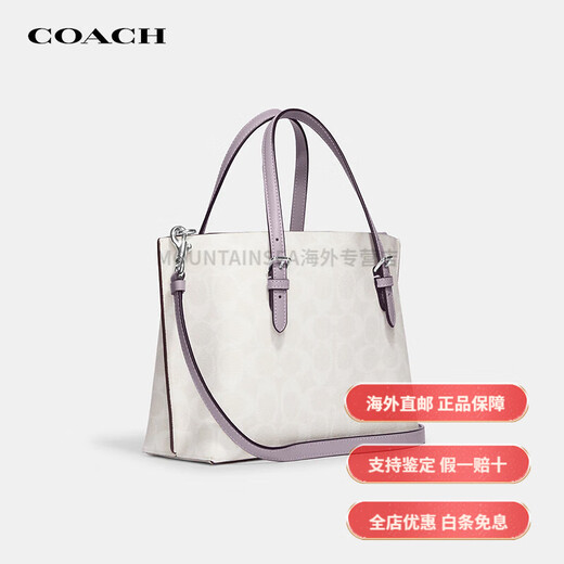 蔻驰（COACH）Mollie老花托特包简约时尚单肩斜挎手提包轻奢礼物送女友 新款【樱桃印花皮质】CY695 SVCA
