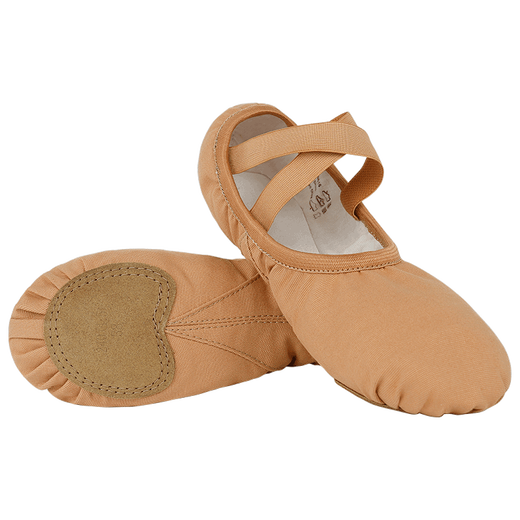 Aiwugo professional dance shoes, women's soft-soled exercise shoes, elastic ballet shoes, teacher's cat claw shoes, ballet brown, size 38