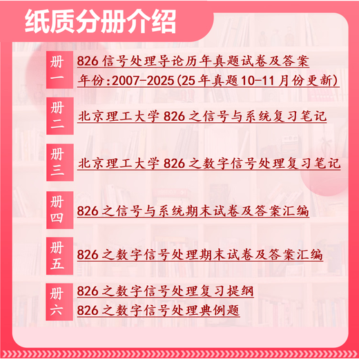 26 Aufnahmeprüfung des Peking Institute of Technology Postgraduierte 826 Einführung in die Signalverarbeitung PEJING INSTITUT FÜR TECHNOLOGY Elektronische Informationen und Kommunikationstechnik Reale Fragen Vollständige Pakete sechs Bände von Papierbüchern kostenlos voll von elektronischen Materialien und Videokursen
