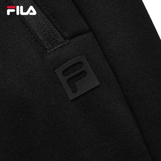 FILA official men's knitted trousers 2025 fashionable casual business commuting velvet casual pants