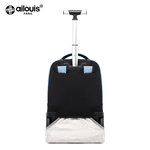 Love Louis big wheels can climb stairs trolley schoolbag high-capacity load-reducing suitcase for high school, middle school and primary school students dark blue can be carried on both shoulders