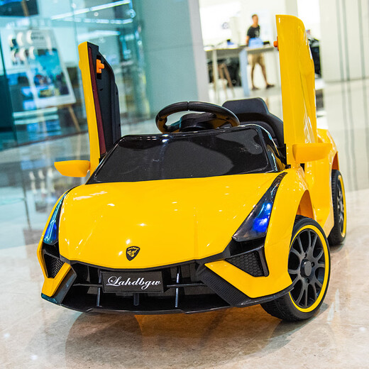 Timini Children's Elektroauto Allrad-Fernbedienung Imitation Lamborghini Auto kann auf Baby-Spielzeugauto-Auto und Frauen Spielzeugwagen Batteriewagen Rosa + Einzelantrieb 6 V + Fernbedienung + Hartplatz (Bild zwei Modelle) Stütze Fernbedienung + App + Selbstfahrten + Vorder- und Heckschwing
