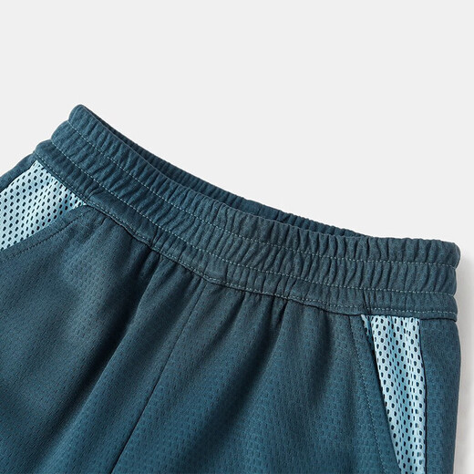 
MQDMINI children's clothing children's suit boys short-sleeved shorts two-piece set of small and medium-sized children's sportswear summer clothes baby double-sided mesh suit blue 100