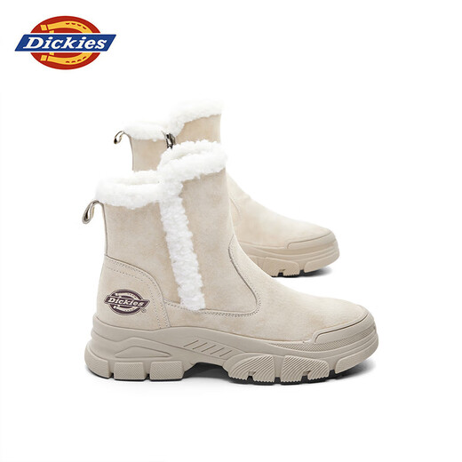 Dickies Botas de Nieve para Mujer Botas de Mujer Botas Cortas Gruesas de Terciopelo de Invierno Zapatos de algodón cálidos Botas Beige 37