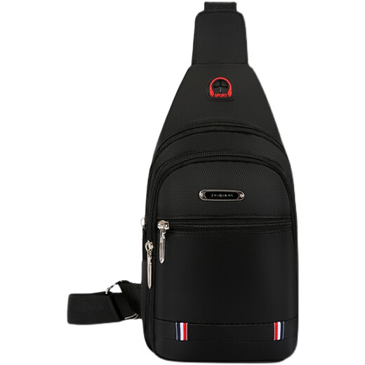 Septwolves New Brustbag Herrenbeutel One-Shoulder Crossbody Body Casual Crossbody Bag Oxford Stoff Brust Cross Bag Trendy Herrenbeutel 9905 großes Schwarz