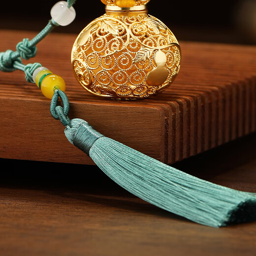 Ming Dynasty bronze smith Fulu Huanxi silk small gourd copper ornaments car pendant keychain office desktop opening creative decorations