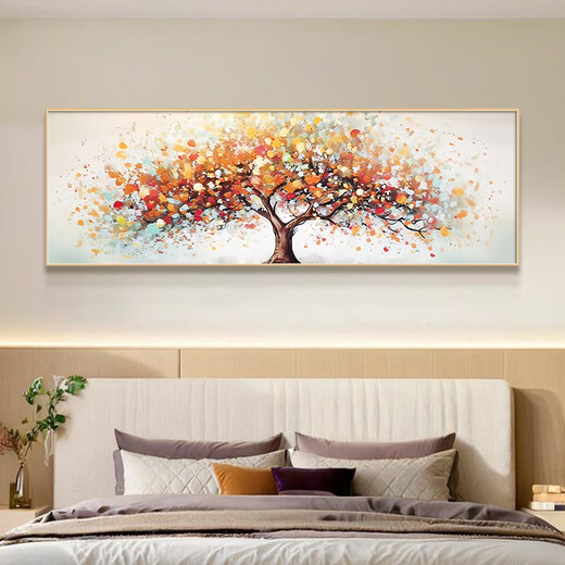 Mao Jiujiang Money Tree Living Room Decoration Painting Light Luxurious Horizontal Mural 2025 New High-end Sofa Background Wall Hanging Painting