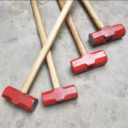 Vinoa hammer, sledgehammer, heavy-duty octagonal hammer, square-head hammer, large wall-breaking tool, masonry hammer, 18-pound green wood handle octagonal hammer (U-turn)