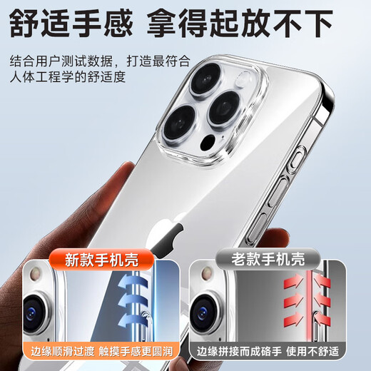 Cool Lefeng [ultra-thin anti-falling ice-transparent style] suitable for Apple 16promax mobile phone case iPhone16promax protective case ultra-thin anti-falling simple transparent internet celebrity men and women