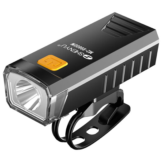 Aic自行车前灯夜骑强光手电筒可充电防水长续航超亮远射骑行灯户外 顶配爆亮【多档超大容量】