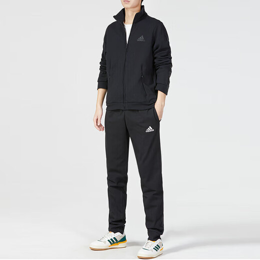 阿迪达斯 （adidas）男子秋冬运动套装 健身训练舒适透气立领夹克外套跑步休闲长裤 H12217+GK9226 3XL