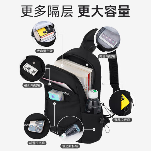 Huili Chest Bag Herren -Crossbody -Tasche Casual Travel Sports Rucksack modische einfache kleine Tasche Trendy Brand Umhängetasche Leichte Radsportbeutel