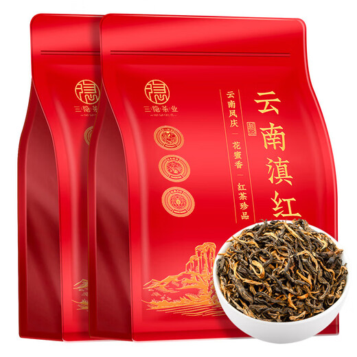 Sanyin Tea Black Tea Yunnan Fengqing Ancient Tree Dianhong Kung Fu Black Tea New Tea Honey Flavor Simple Pack 500g