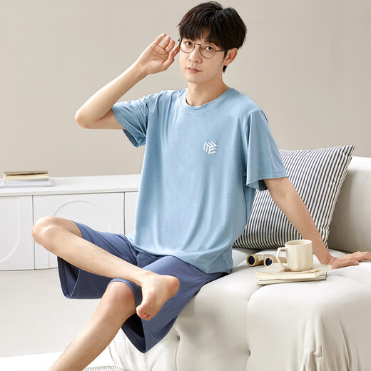 
Yalu Modal men's pajamas suit summer shorts shorts thin summer ice silk feel loose casual large size home G[6623] Modal shorts-cool and breathable L [recommended 100-120 Jin[Jin equals 0.5 kg]]