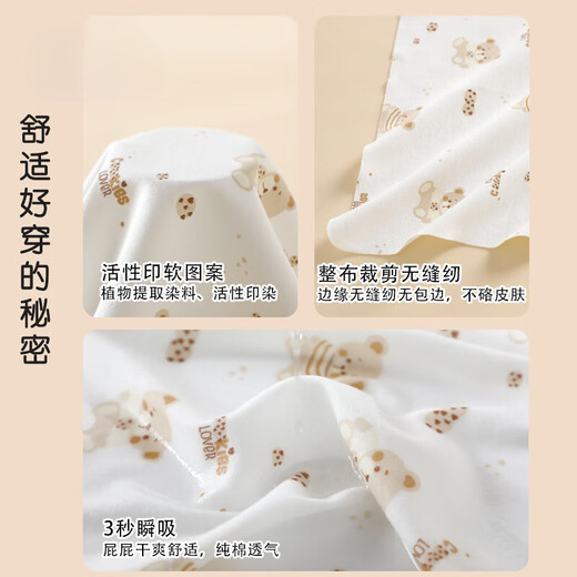 AILUKI Japanese Pregnant Infant Newborn Baby Pure Cotton Diaper Meson Newborn Baby Diaper Breathable Washable Water-absorbing Mustard Pure Cotton Super Soft Coffee Color 30*40cm 5-piece Pack
