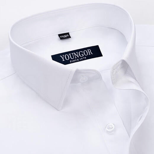 Camisa de manga corta de los hombres de Yager Camisa de manga corta Middle-Eds Casales de mediana edad Striegas sin hierro Anti-Wrinking Wear Camiseta de color sólido Hombres DX6629 45 sugerido 195-210Jin [Jin iguala 0.5 kg]]]