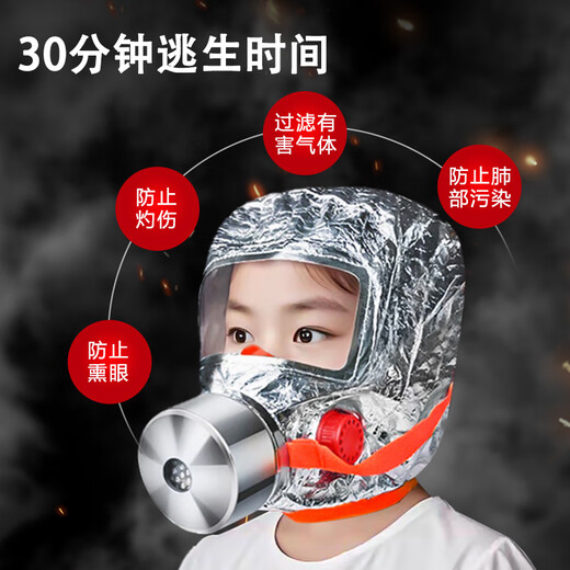 Xinghuaan fire protection anti-virus and anti-smoke mask silicone family hotel fire escape mask 3C certified TZL30A children