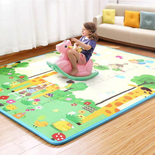 Bébé rampage de tapis d'enfants rampe rampe bébé mousse de mousse de mousse de mousse à l'épreuve de l'humidité, non toxique et sans odor Tatami Maine de sol de sol 230 * 190 cm de large motif double face - expédition aléatoire - 0,5 cm d'épaisseur