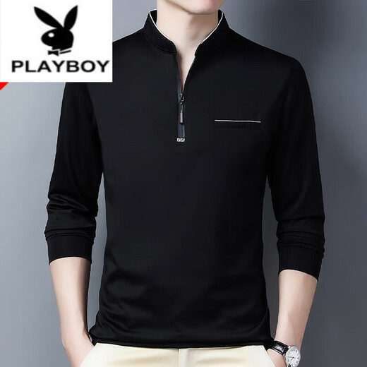 Playboy (Playboy) Pure Cotton Cotton Fot Functed Cancual Funcual Thin Funt Top Летняя весенняя осень зимняя зима средних лет.