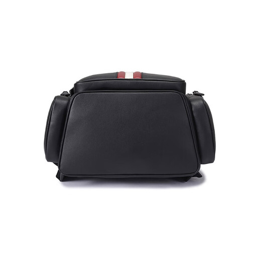 
BALLY Red Rice Stripe Cowhide Leather Textile Backpack Men's Black Black Basic Pack (Bake + Dust Bag)
