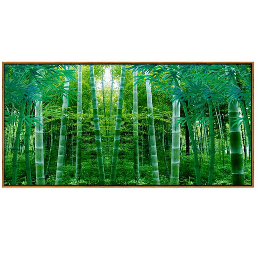 三栖虎现代简约客厅装饰画沙发背景风水竹林墙壁画卧室书房餐厅挂画 A款 14070黑色画框+防水油画布无玻