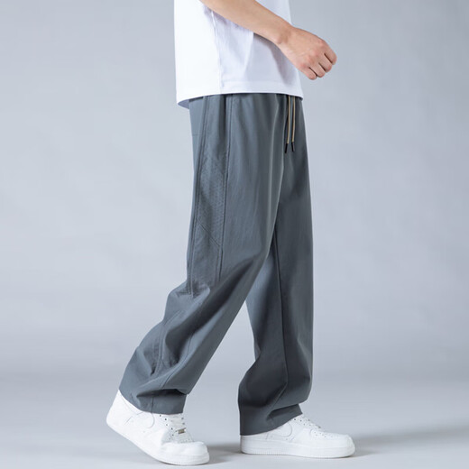 
Foss Phil pants men's summer and autumn style trendy mesh breathable versatile quick-drying straight sport ice silk casual pants CJ-6636 military green M