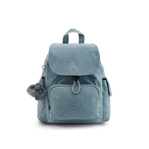 Kipling Men and Women 2025 Spring and Summer New Lightweight Trendy Backpack Student Schoolbag Sackey Bag City_pack_mini-Gray Pine Green