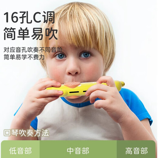 卡通儿童16孔口琴发声吹奏可水洗宝宝早教训练气息口风琴乐器玩具 小粉狗【铜质内芯不响包赔】