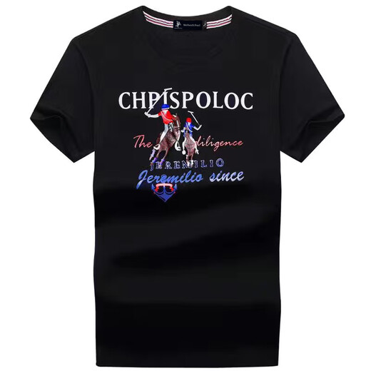 Paul Store Paul Short Sleeve T-shirt Men's Pure Cotton Round Neck 2024 New Loose Large Size American Casual Half Sleeve Top Trendy 9196 White S Recommended 90-120Jin [Jin equals 0.5 kg] Wear S Recommended 90-120Jin [Jin equals 0.5 kg]