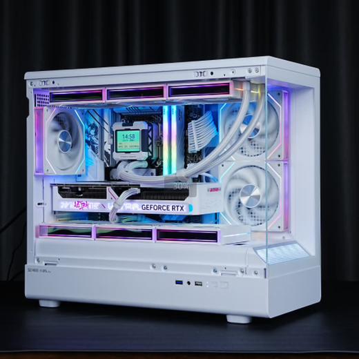 ASUS family bucket 14700KF/U7 265KF host RTX5070Ti graphics card RO Ji/Fubuki custom ROG Helios graphics card game assembly computer host DIY assembly machine Star version丨14700KF+RTX5060Ti