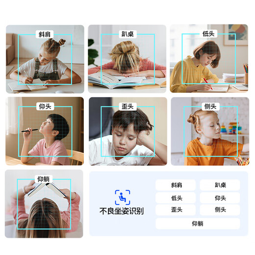 神眸双向可视通话摄像头一键呼叫 无限家用wifi高清夜视监控 AI坐姿检测玩手机提醒C3+64G内存卡