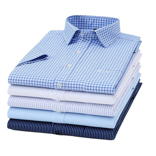 CEO Yageol shirt men's short-sleeved, non-scalding and anti-wrinkle 2025 summer business professional suit striped work clothes white lining DX6624 43