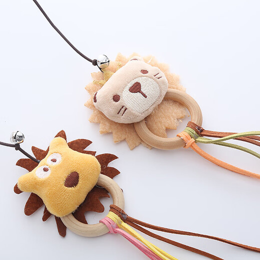 Jingdong Express cat toy wooden pole lion cat teasing stick with bell shape cute bite-resistant interactive toy lion