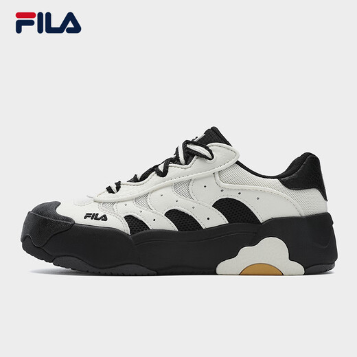 Zapatos de mujer Fila Fila Fila, zapatos de huevo de Yang Mi, zapatos deportivos, 2025 Autumn Nuevos zapatos blancos casuales y versátiles, leche blanca/negra 37.5