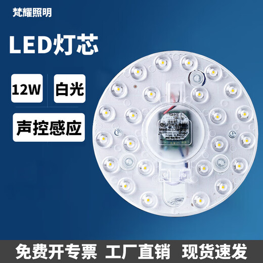 Fanyao LED sound and light control sensor wick 12W white light ceiling sensor replacement light source module