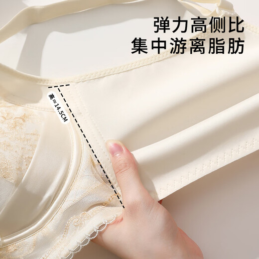 都市丽人内衣女小胸聚拢显大防下垂收副乳无钢圈调整型防滑蕾丝文胸罩