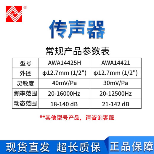 爱华AWA14421测量传声器AWA14425测试电容传声器AWA14423麦克风 AWA14425H