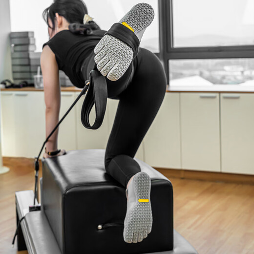 Laura Star 1023 women's five-finger shoes indoor fitness sports yoga Pilates soft sole non-slip dance training pink natural foot feel丨anti-slip texture丨open 36