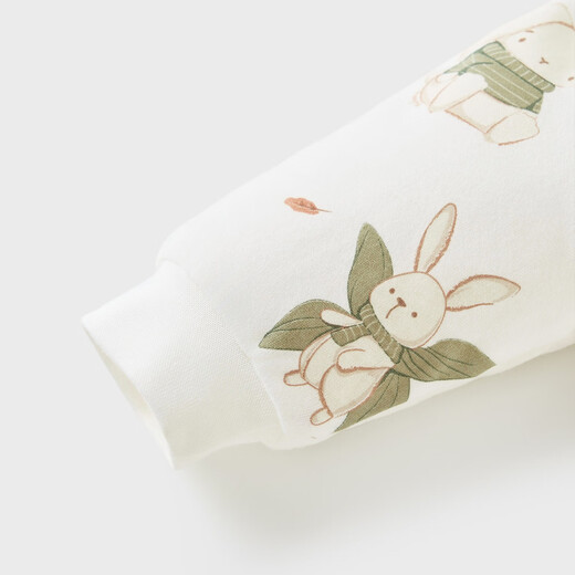 童泰（TONGTAI）婴儿连体秋冬宝宝夹棉衣服儿童对开爬服TS43D210-DS绿色80cm