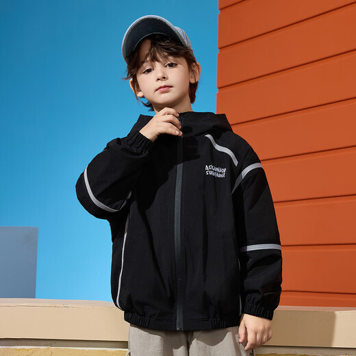 ASK JUNIOR Level 4 Waterproof Children's Jacket 2025 Autumn Boys Hooded Windproof Jacket Jacket Teenagers