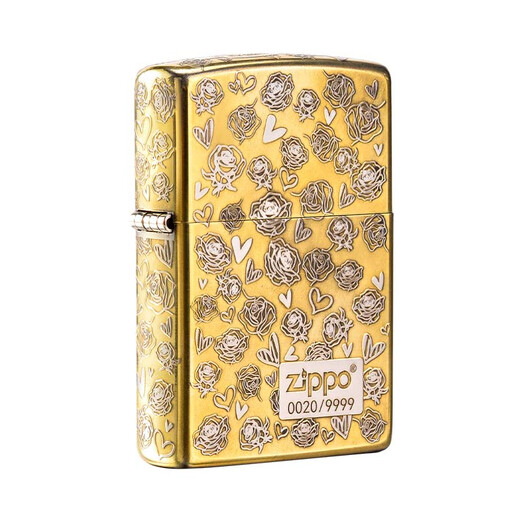
ZIPPO Zhibao lighter zpoo windproof zoop lighter Jingdian 99 roses (stand-alone oil-free) DY9902DK
