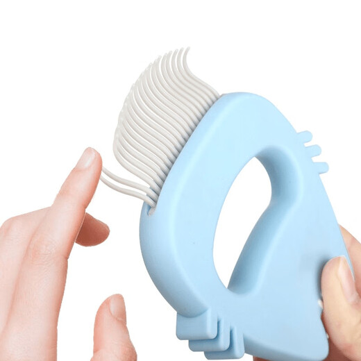 Pet shell comb, needle comb, cat comb, dog grooming, cleaning, knotting, cat fluffy hair comb, cat floating hair comb, pet comb - blue - 1 pc