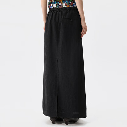 JNBY【商场同款】25夏新品半身裙女宽松直筒5P6D13590 001/本黑 XS
